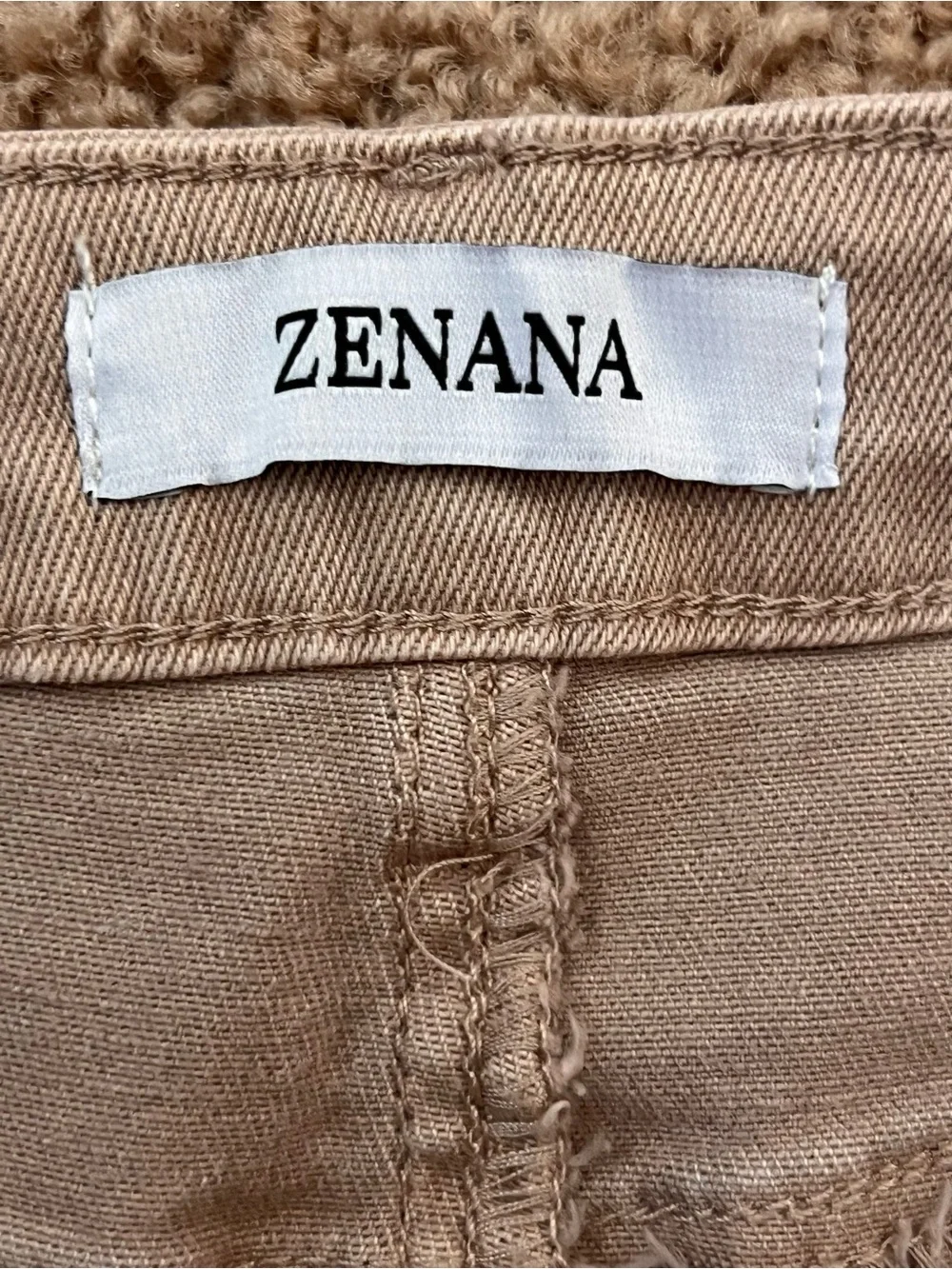 Zenana Outfitters Sand Beige Flare Jeans - Picture 2 of 10